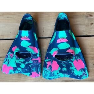 Speedo Youth Multi Color Swimming Flippers. Size Small ( 9-10)